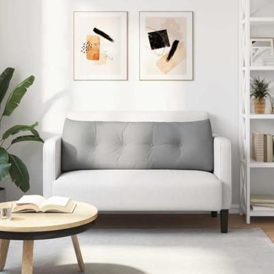 VidaXL Rugkussen wolkengrijs 140 x 24 x 50 cm stof