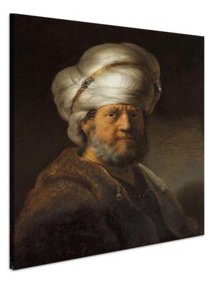 Schilderij - Rembrandt van Rijn, Man in oosterse kleding, 1635, reproductie, 80x100cm