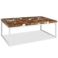 Salontafel 110x60x40 cm teakhout en hars - thumbnail