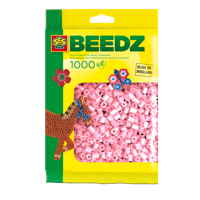 SES Creative Beedz Strijkkralen 1000 parelmoer roze - thumbnail