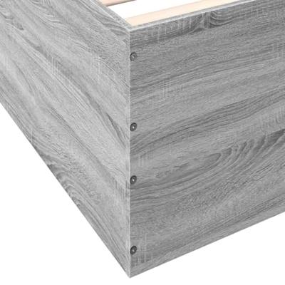 Bedframe bewerkt hout grijs sonoma eikenkleurig 140x190 cm