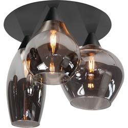 Highlight Plafondlamp Cambio 3 lichts Ø 32 cm zwart