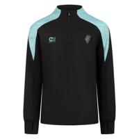 Cruyff Mellite Trainingstrui 1/4-Zip Kids Zwart - thumbnail