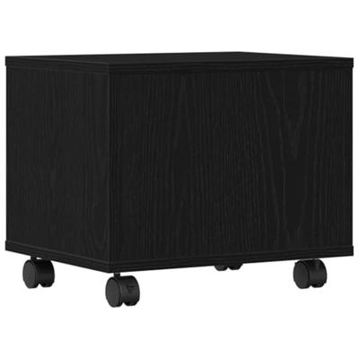 VidaXL Printerstand zwart eiken 41 x 32 x 33.5 cm bewerkt hout