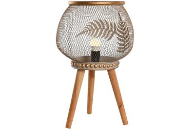 Bureaulamp DKD Home Decor Gouden Metaal Hout (33 x 33 x 51 cm) Bureaulamp DKD Home Decor Gouden Metaal Hout (33 x 33 x 51 cm)