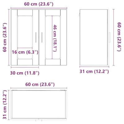 Keukenbovenkast met glazen deur Porto wit