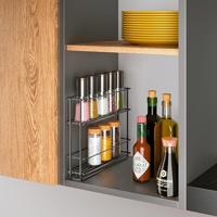 Metaltex uitschuifbaar kruidenrek zwart - thumbnail