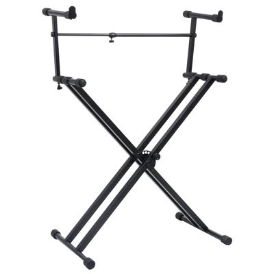 VidaXL Keyboardstandaard x-frame dubbel versterkt zwart VidaXL Keyboardstandaard x-frame dubbel versterkt zwart