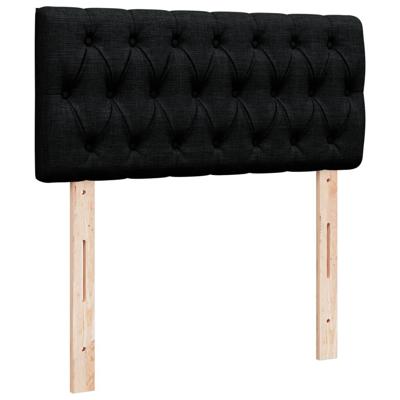 Boxspring met matras stof zwart Single (alleen AU) - thumbnail