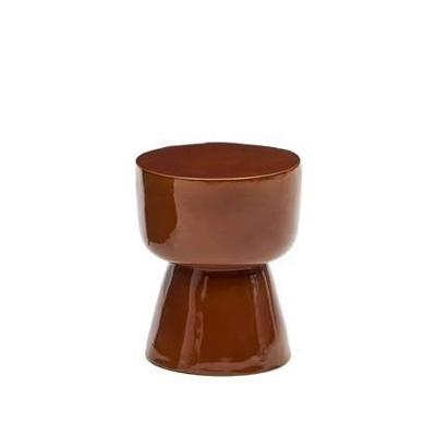 Kave Home Ronde Bijzettafel 'Mesquida' Keramiek, 36cm, kleur Terracotta