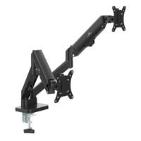 Bevestiging voor 2 Maclean monitoren, gasveer, 17"-32", 2-10kg, zwart, MC-134 - thumbnail