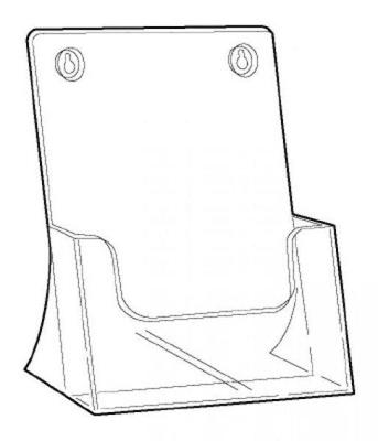 Folderbak acryl A4 staand Folderbak acryl A4 staand