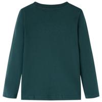 VidaXL Kindershirt met lange mouwen 116 donkergroen - thumbnail