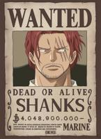 Poster One Piece - Wanted Shanks 38x52cm - thumbnail