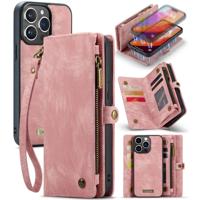 Caseme iPhone 16 Pro hoesje - Vintage 2 in 1 portemonnee - Roze - thumbnail