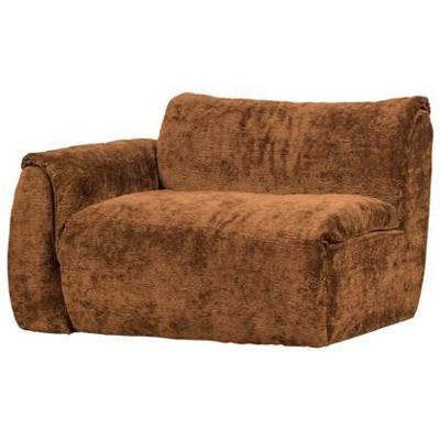 Woood Baggy 1-zitsbank met arm links chenille Bruin