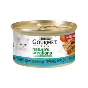 Gourmet Nature's Creations met tonijn nat kattenvoer (blik 85 gr) 2 trays (48 x 85 g)