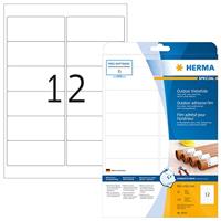 Herma 9533 Folie-etiketten 99.1 x 42.3 mm Polyethyleen folie Wit 120 stuk(s) Permanent hechtend Laser (kleur), Laser (zwart/wit), Kopiëren (kleur), Kopiëren - thumbnail