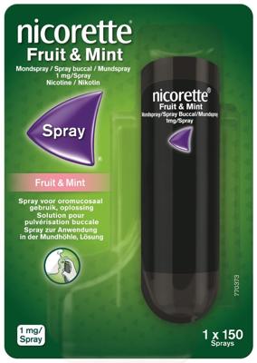 Nicorette Mondspray Fruit En Mint 1mg Nicorette Mondspray Fruit En Mint 1mg
