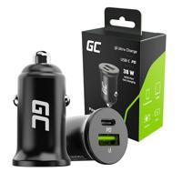Green Cell GC PowerRide Nano38 38W 6A 1x USB-C 1x USB-A autolader - thumbnail