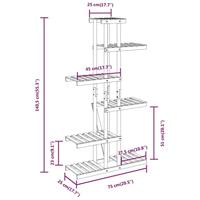 VidaXL Plantenstandaard 75x25x140,5 cm massief vurenhout - thumbnail