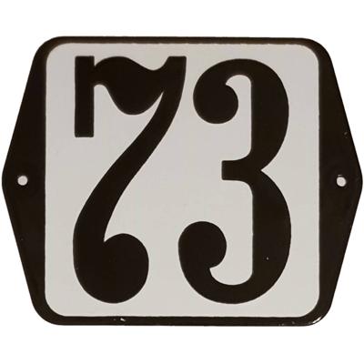 Huisnummer naambordje standaard 15x12 cm nummer 73 - Warentuin mix