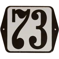 Huisnummer naambordje standaard 15x12 cm nummer 73 - Warentuin mix - thumbnail