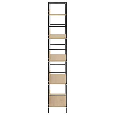 Boekenkast 5 schappen 60x27,6x158,5 cm bewerkt hout eikenkleur