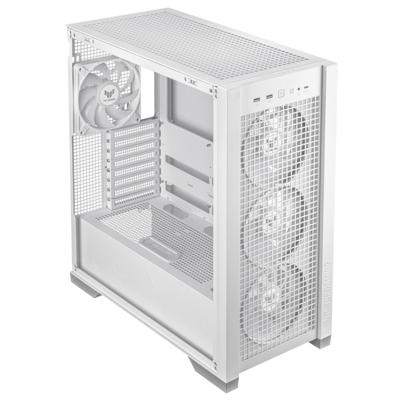 ASUS tuf gaming gt302 argb midi tower behuizing (wit | 2x usb-a | 1x usb-c | rgb | tempered glass)