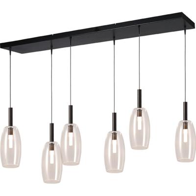 Masterlight 6L hanglamp Ø 11,5cmLido Olive met helder glas - 2861-05-00-130-25-64