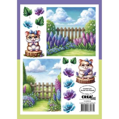 Crealies • cutting sheets papierblok lente b 8 vellen