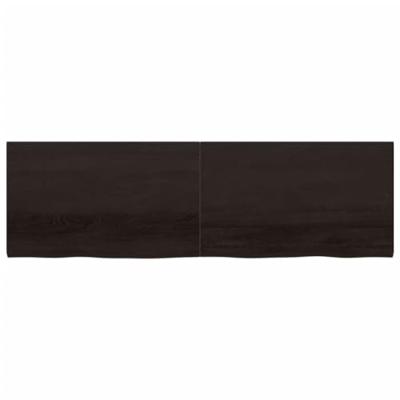 Tafelblad 200x60x(2-4)cm behandeld eikenhout donkerbruin