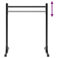 VidaXL Dip station 2 pcs zwart 55 x 90 x 104.5 cm gepoedercoat staal - thumbnail
