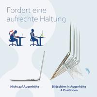 R-Go Riser Attachable laptopstandaad, wit - thumbnail