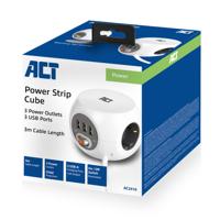 ACT AC2410 Stekkerdoos + USB-A - thumbnail