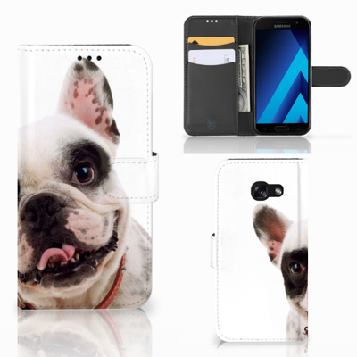 Samsung Galaxy A5 2017 | Telefoonhoesje | Met pasjeshouder | Franse Bulldog Samsung Galaxy A5 2017 | Telefoonhoesje | Met pasjeshouder | Franse Bulldog