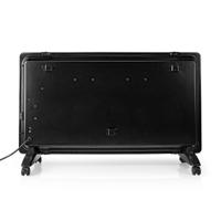 Nedis HTPL20FBK Glazen Paneel Convectorkachel Thermostaat Lcd-scherm 2 Warmtestanden Staand / Wandmontage 2000 W Zwart - thumbnail