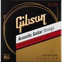 Gibson Coated 80/20 Bronze Acoustic Guitar Strings Ultra Light snaren voor westerngitaar - thumbnail