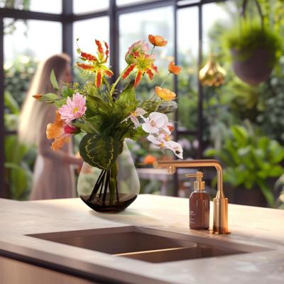 Handgebonden Kunstboeket Amber Praag - Rose/Oranje