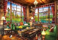 Mount Cabin View Puzzel 1000 stukjes - thumbnail