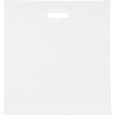 Tas | LDPE | dKT | 45x50cm | bodemvouw 10cm | draagtas | wit | 500 stuks