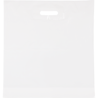 Tas | LDPE | dKT | 45x50cm | bodemvouw 10cm | draagtas | wit | 500 stuks - thumbnail