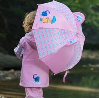 Playshoes regenjas Muis en Olifant Roze-140 - thumbnail