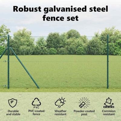 VidaXL Afrasteringspaal groen 25 x 1 m (16 x 16 mm gaas) staal