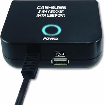 Nedis DCPA001 Universele Dc-voedingsadapter 5/12 V Dc Autolader/usb 3-weg