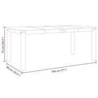 Eettafel Panama 180x90x75 cm massief grenenhout wit - thumbnail