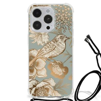 Case voor iPhone 14 Pro Vintage Bird Flowers Case voor iPhone 14 Pro Vintage Bird Flowers
