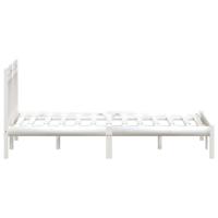 Bedframe massief grenenhout wit 140x200 cm - thumbnail