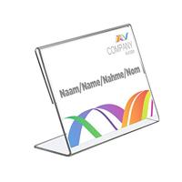 Kaarthouder Europel L-standaard 90x60mm liggend acryl - thumbnail