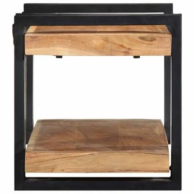 Wandschap 70x33x35 cm massief acaciahout